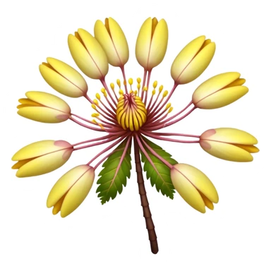 Albizia lebbeck flower without petals sticker