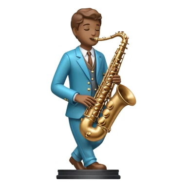 statue playing saxophone sticker
