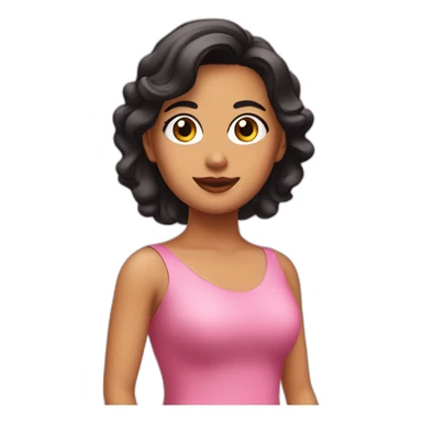 Gisel campos in a pink dress sticker