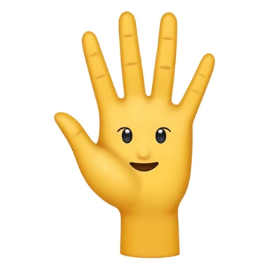 Crea un emoji que sea este ✋️ pero de cabeza, osea invertido sticker