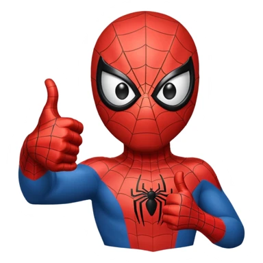 Spiderman hand thumb up sticker