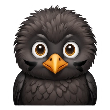 Un bebe oiseau mignon noir sticker