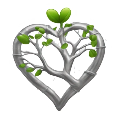 forma de corazon hecha por un alambre de puas plateado sticker