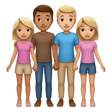 A guy in the center who hold hands to two other gurls sticker