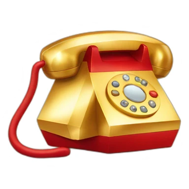 Gold and red diamond phone sticker