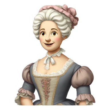 18th century Swiss lady in dress sticker