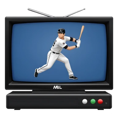 TV that reads “MLB the show” sticker