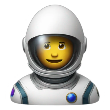 Egg space man with Helmet sticker