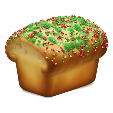 Red and green sprinkle Christmas bread sticker