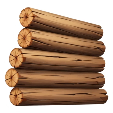 worn wood logs sticker