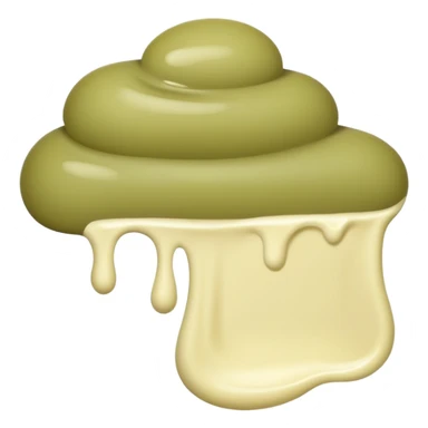 Pale olive cream small swatch smear  sticker