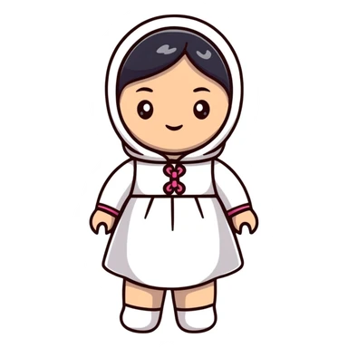 woman doll sticker