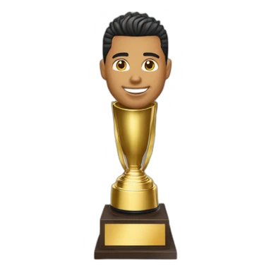 Ronaldo nazario soulever wirld cup trophy sticker