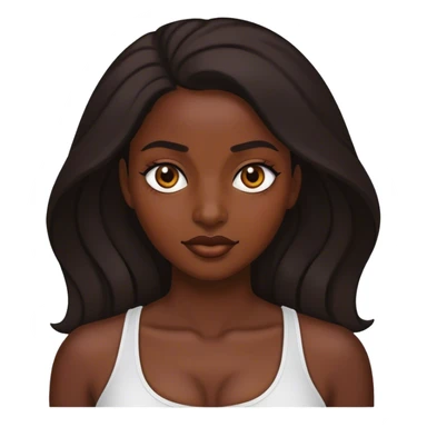 portrait of dark-skinned woman sticker