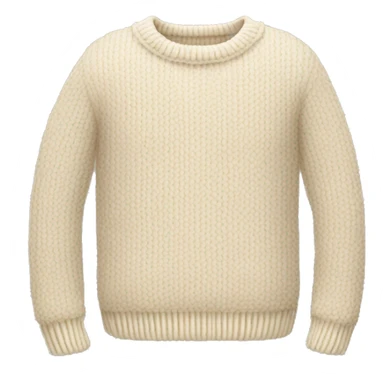 Cream knit sweater sticker