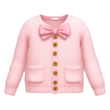 Baby pink cardigan with bow  sticker