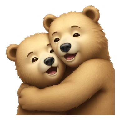 Happy bears cuddling  sticker