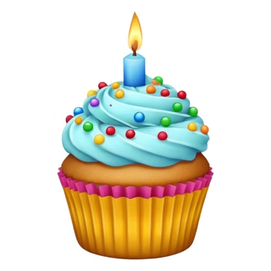 cupcake with candle sticker