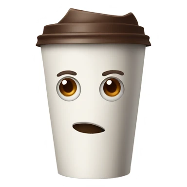 paper cup with coffee sticker