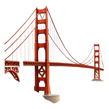 Cinematic Realistic Golden Gate Bridge Emoji sticker