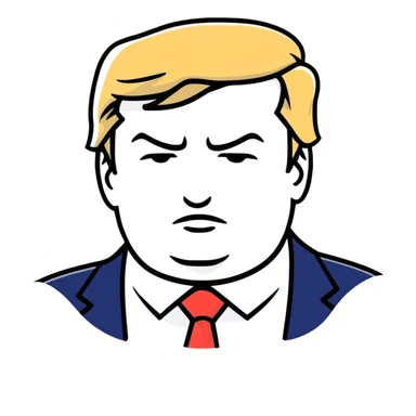 Donald Trump silhouette with black background sticker