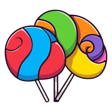 colorful candy sticker