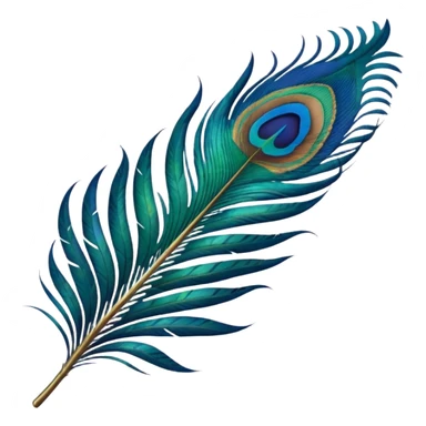 Peacock feather single simple sticker