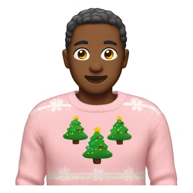 Light pink Christmas sweater sticker