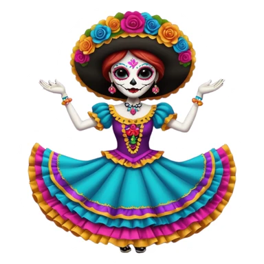 La catrina dancing  sticker
