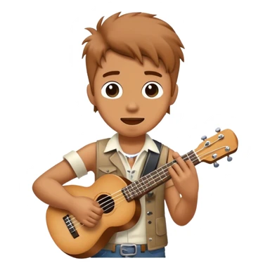 ukulele rock and roll sticker