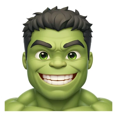 friendly smiling hulk superhero for kids sticker