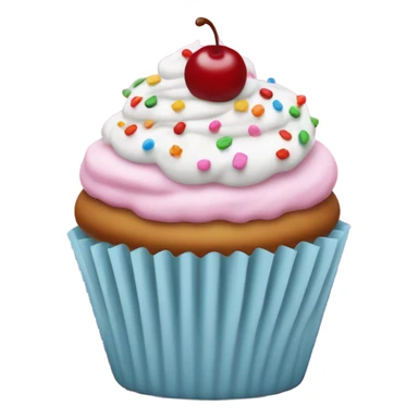 Pink cupcake sticker