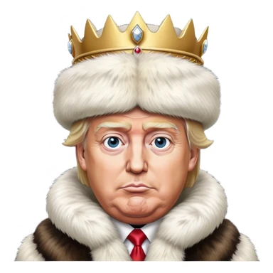 donald trump king in a fur hat
realistic sticker