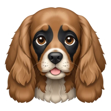 english cocker spaniel with black face but grey body sticker