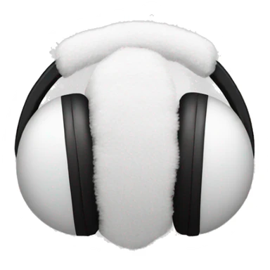 white earmuffs  sticker