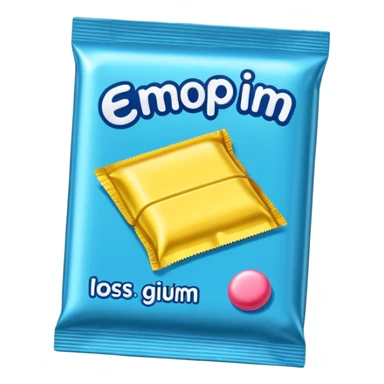 chewing gum packet sticker