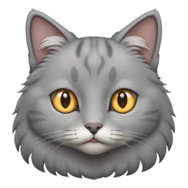 Gray cat with calm eyes. sticker