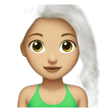 blond girl green eyes bikini sticker