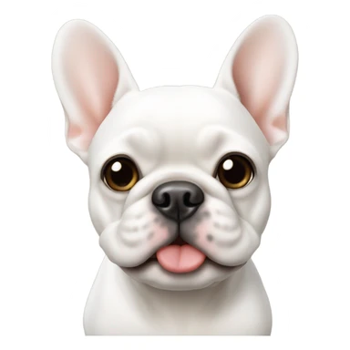White Frenchie sticker