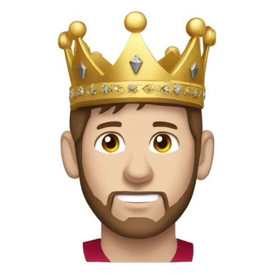 Messi wearing a crown sticker