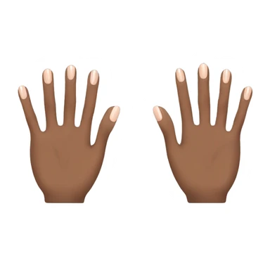 French manicure brown hand sticker