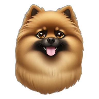 Black furry Pomeranian sticker