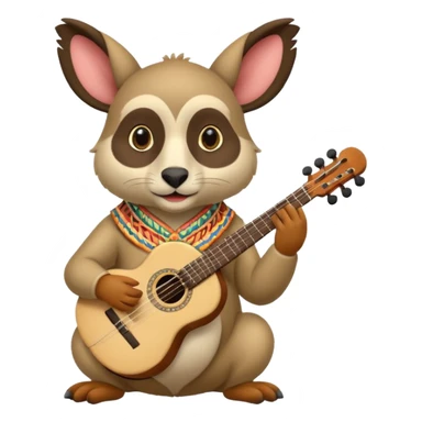 un animal péruvien qui joue de la musique sticker