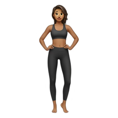 fit girl in leggins sticker