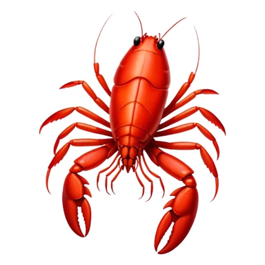 single red crawfish, detailed sticker