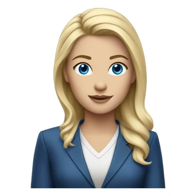 blonde hair blue eyed lady sport caster sticker