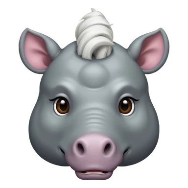 Elasmotherium. Siberian unicorn rhino face sticker