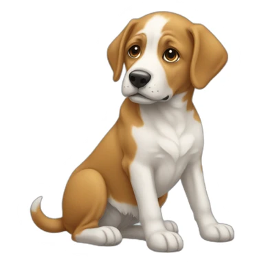 Un chien sur un chien sticker
