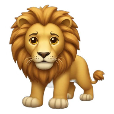 Caca sur un lion sticker