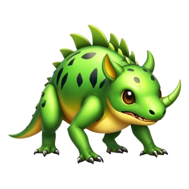 Exotic shiny rare epic cute Vernid-creature, full body, with random markings sticker